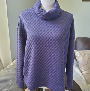 Apana yoga textured cowlneck pullover